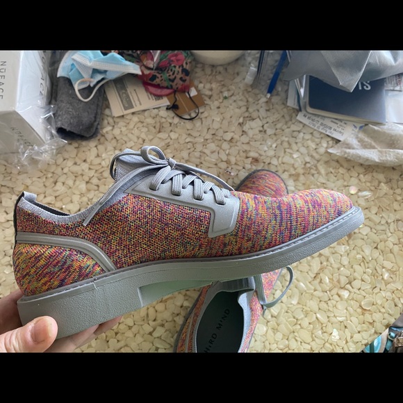 Men’s/unisex Oxford style shoes by Third Mind with Rainbow a fabric - Picture 2 of 7
